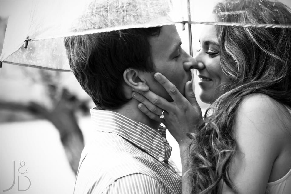 What to do if it rains during your engagement shoot - Image Property of www.j-dphoto.com