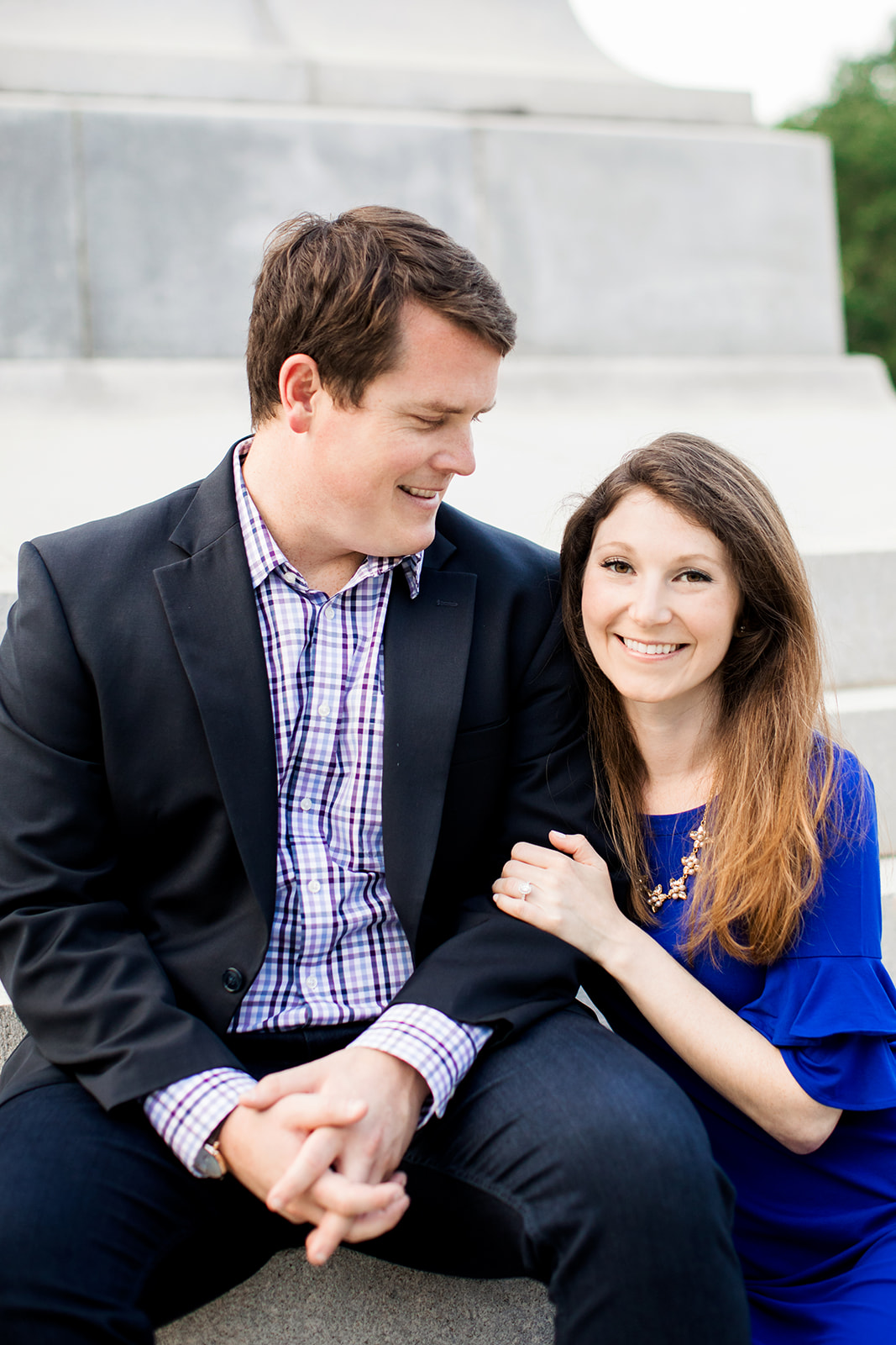 Chris Allies Engagement Photos on Monument Avenue - Image Property of www.j-dphoto.com