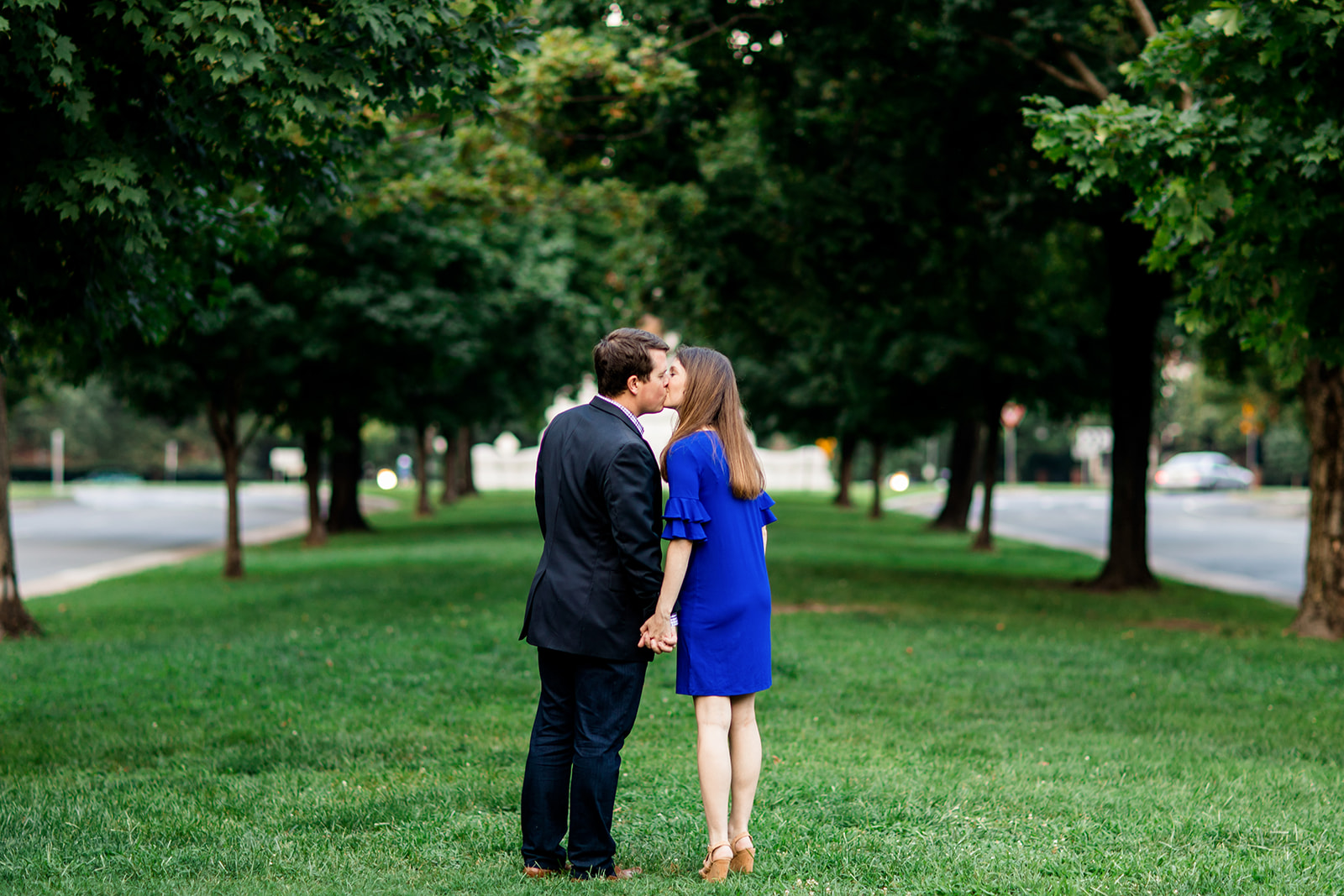 Chris  Allies Engagement Photos on Monument Avenue  - Image Property of www.j-dphoto.com