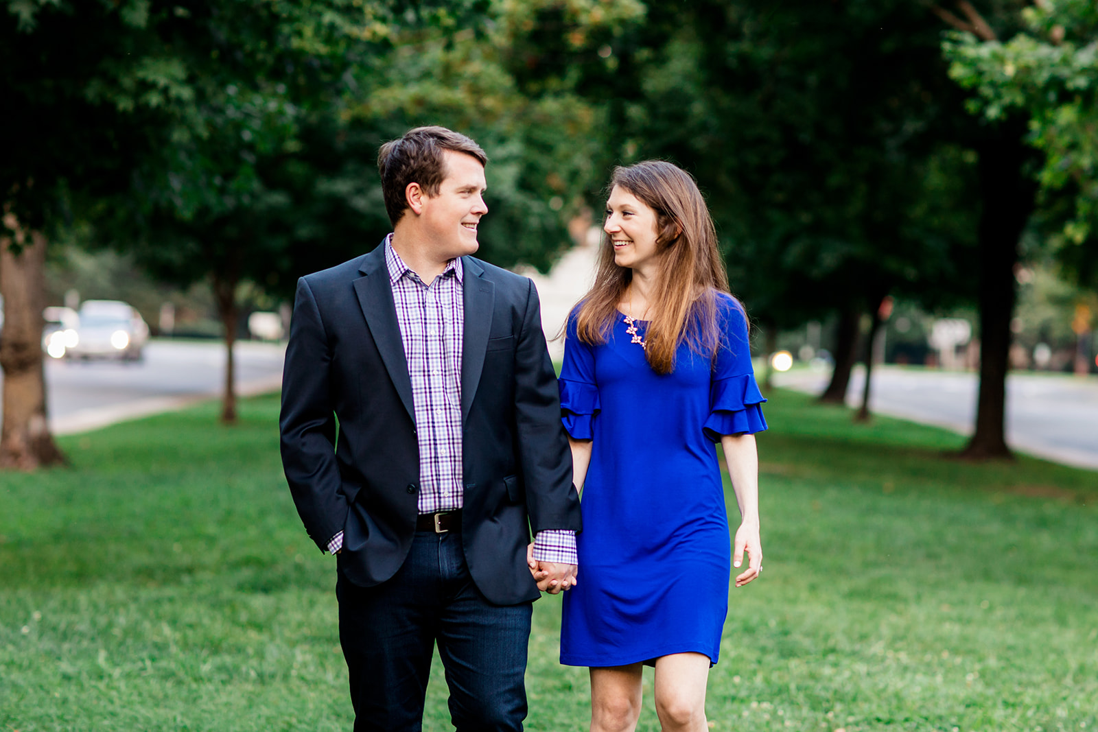 Chris  Allies Engagement Photos on Monument Avenue  - Image Property of www.j-dphoto.com