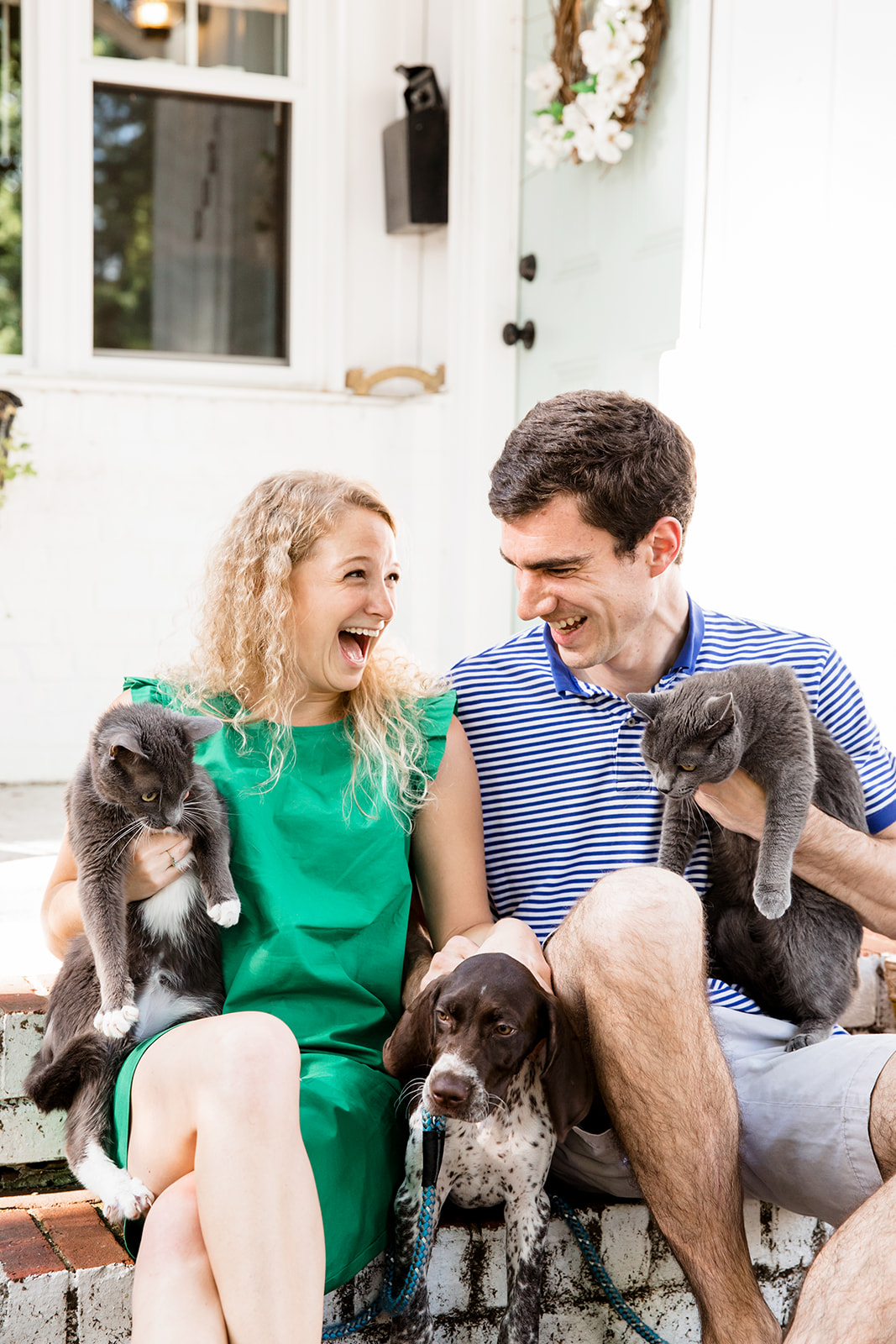 Bailey Treys Fur Baby Filled At Home Engagement Shoot - Image Property of www.j-dphoto.com