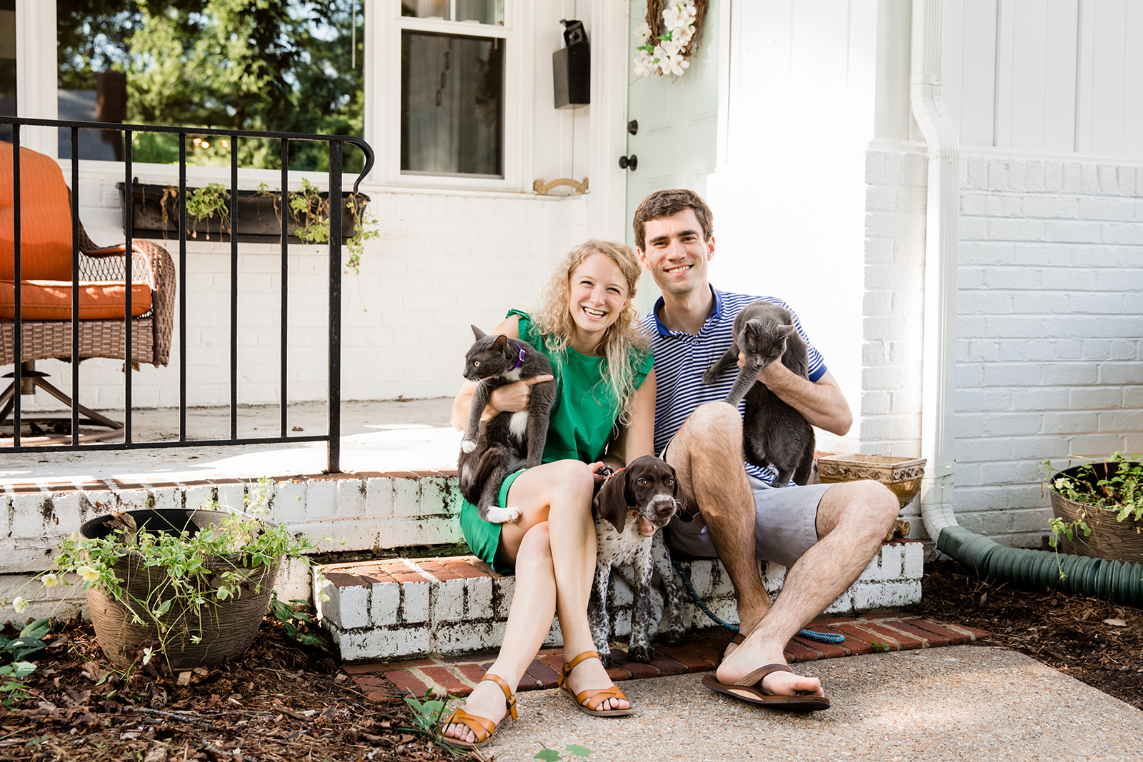 Bailey Treys Fur Baby Filled At Home Engagement Shoot - Image Property of www.j-dphoto.com