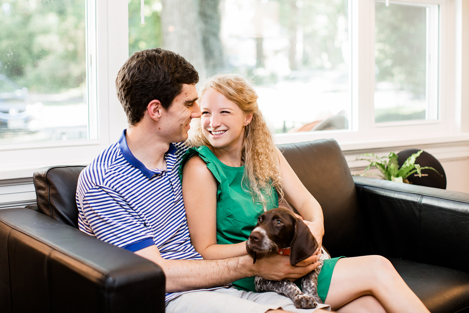 Bailey Treys Fur Baby Filled At Home Engagement Shoot - Image Property of www.j-dphoto.com