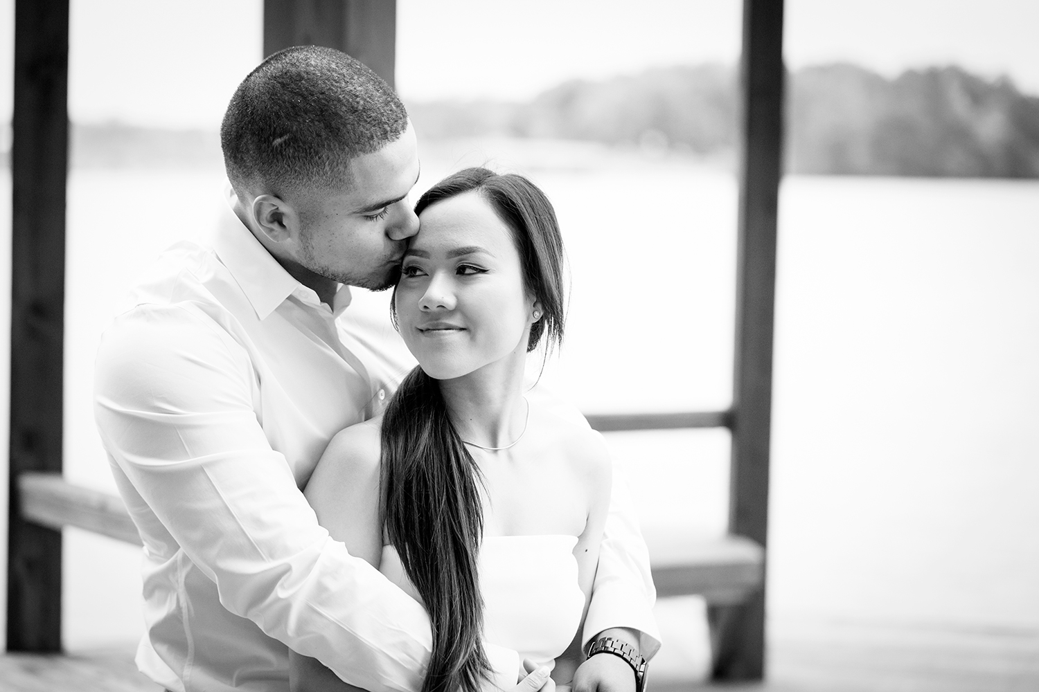 Ha Marios Black and White Engagement Session - Image Property of www.j-dphoto.com