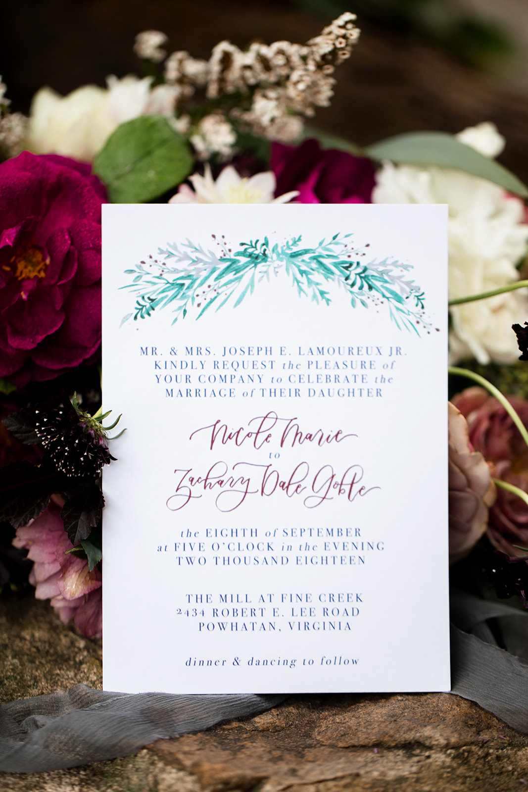 Nicole  Zachs Fall Wedding at The Mill at Fine Creek - Image Property of www.j-dphoto.com