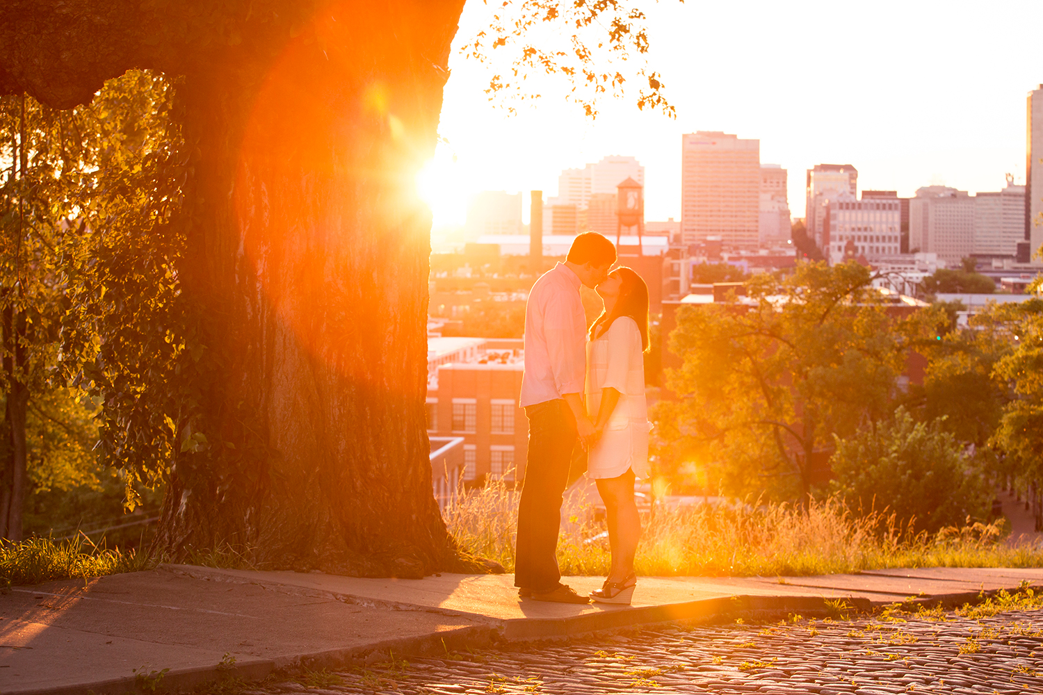 Sarah  Joshs Sunset Engagement Session - Image Property of www.j-dphoto.com