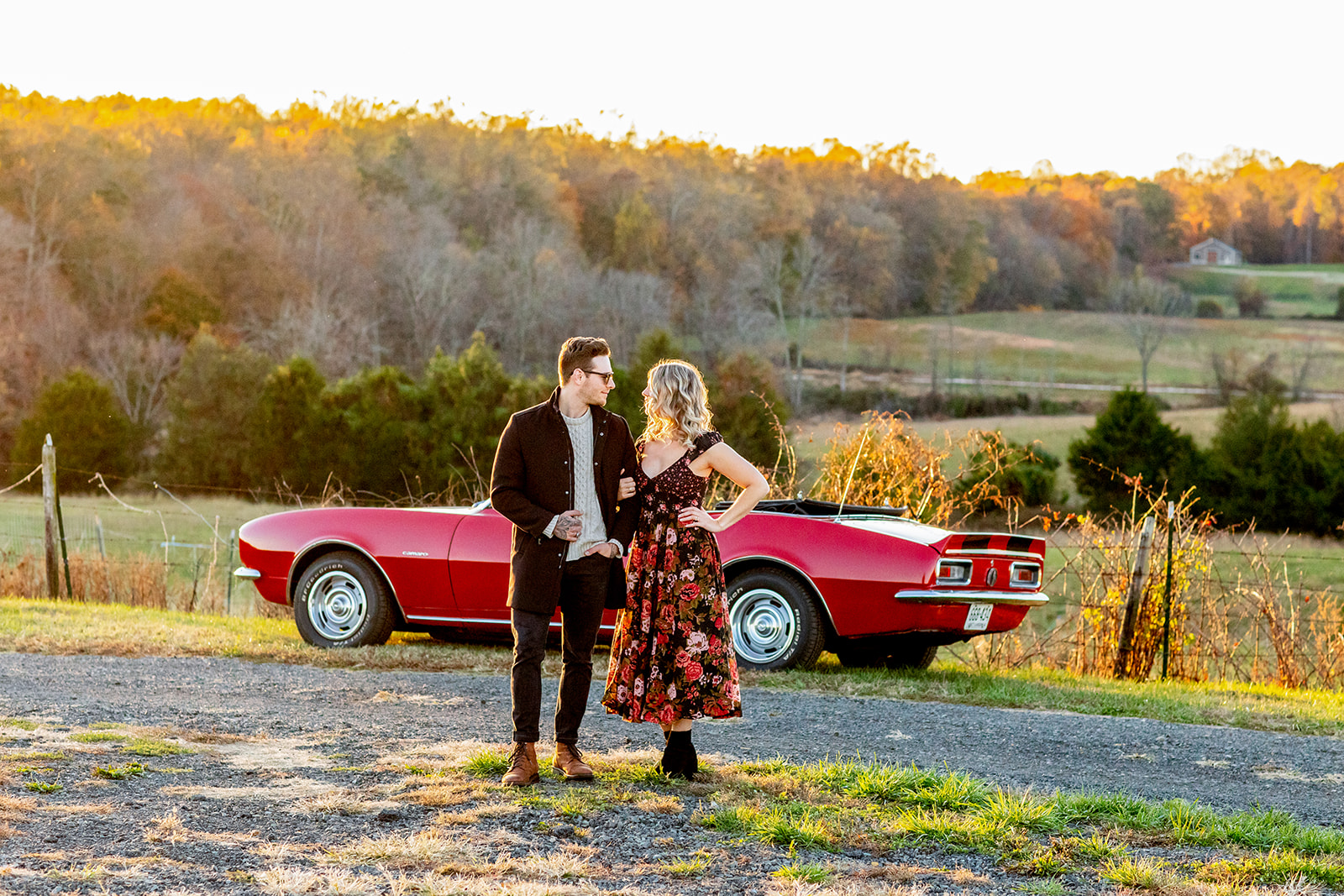 Bogue Family Photos with a Vintage Red Camaro - Image Property of www.j-dphoto.com