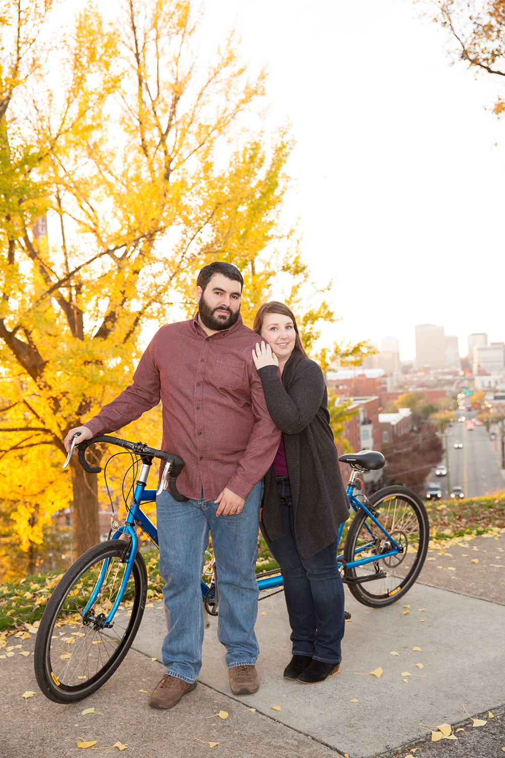 Catherine  Vincents Tandem Bike Engagement Shoot - Image Property of www.j-dphoto.com
