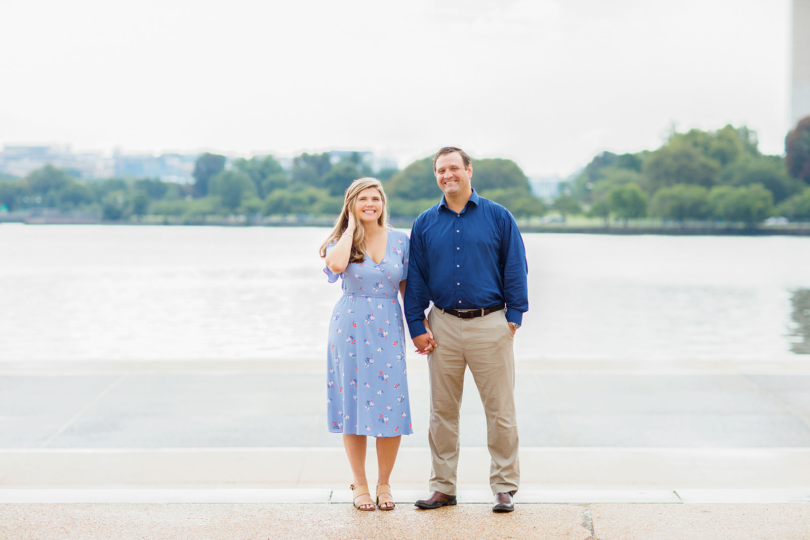 Kathryn Charlies Engagement Shoot at the Jefferson Memorial - Image Property of www.j-dphoto.com