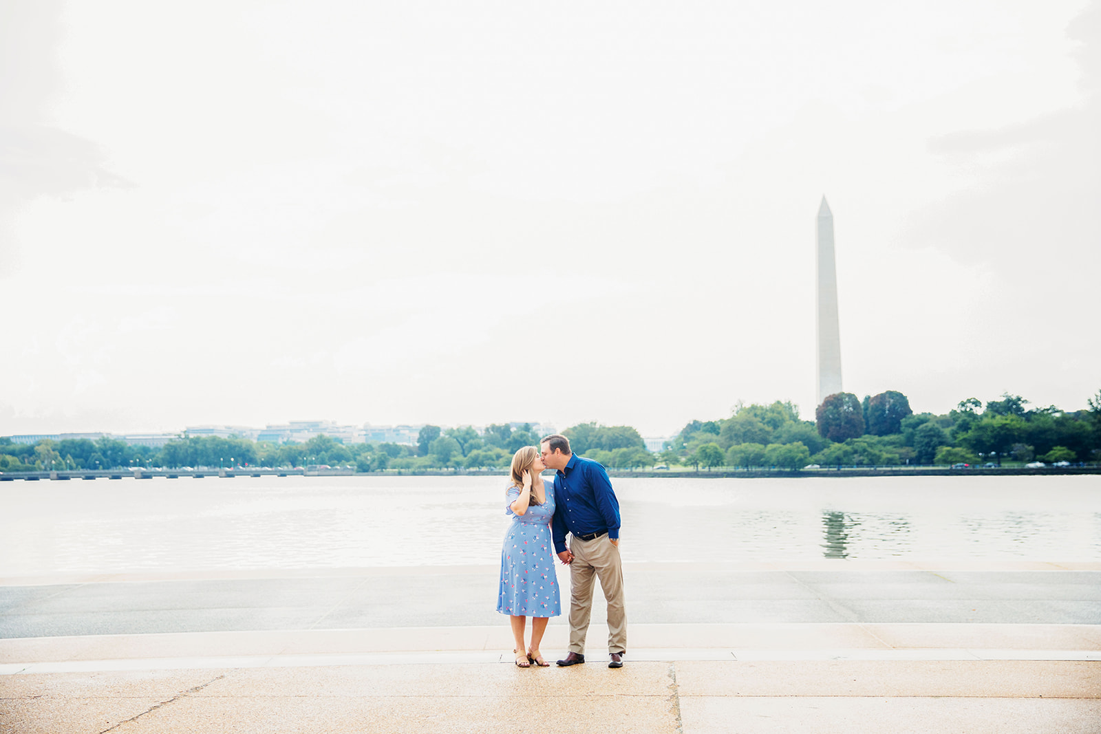 Kathryn Charlies Engagement Shoot at the Jefferson Memorial - Image Property of www.j-dphoto.com