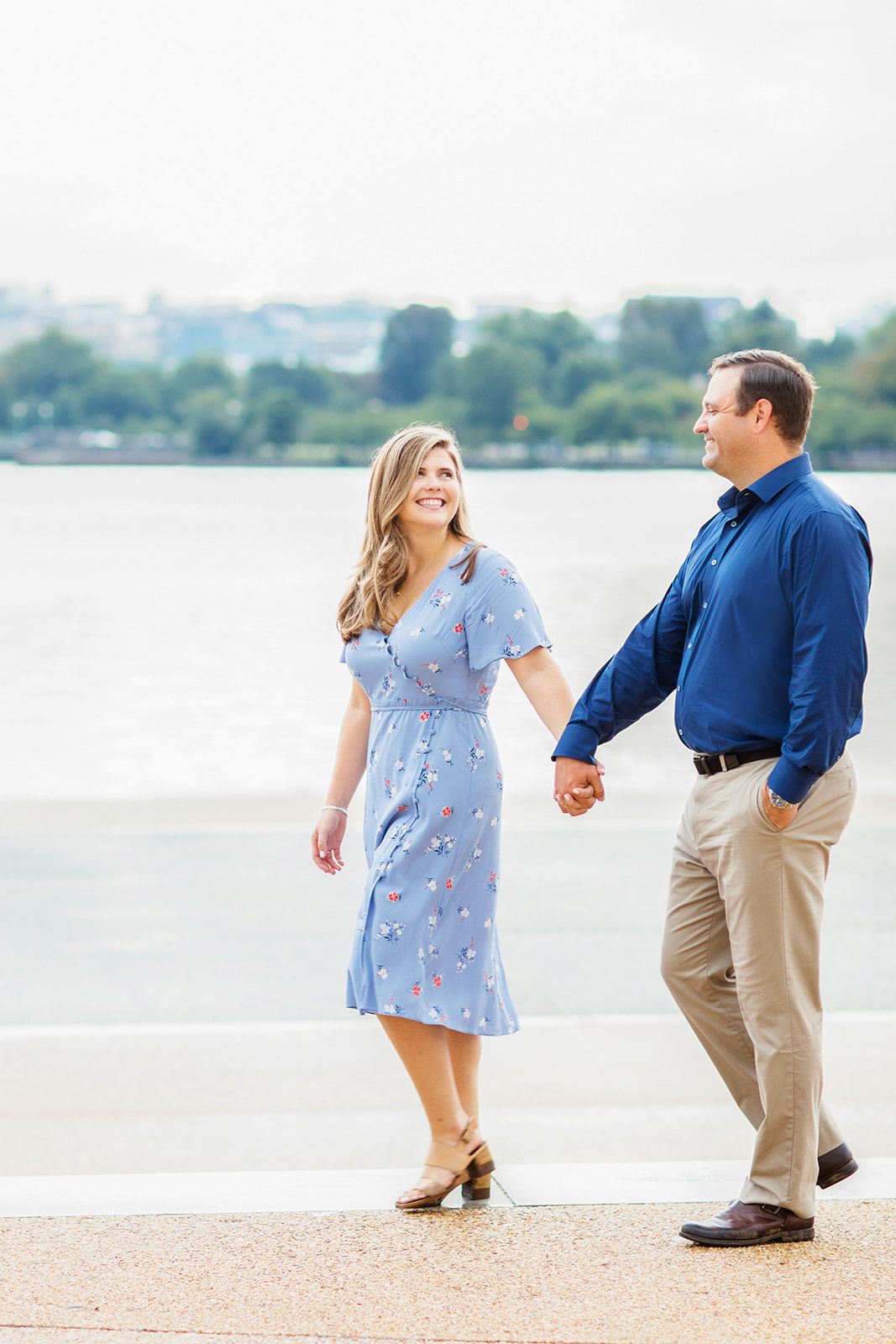 Kathryn Charlies Engagement Shoot at the Jefferson Memorial - Image Property of www.j-dphoto.com