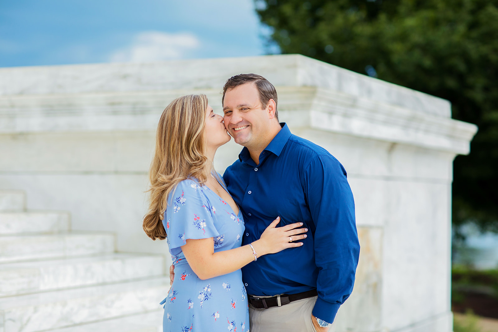 Kathryn  Charlies Engagement Shoot at the Jefferson Memorial - Image Property of www.j-dphoto.com