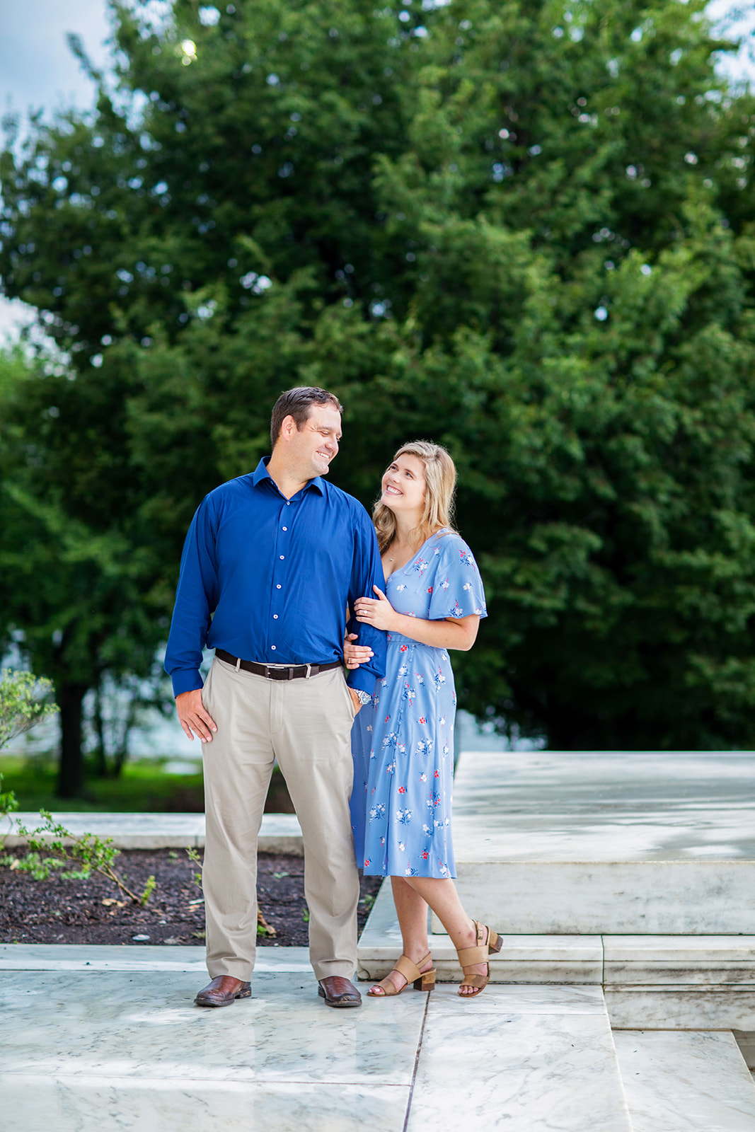 Kathryn Charlies Engagement Shoot at the Jefferson Memorial - Image Property of www.j-dphoto.com