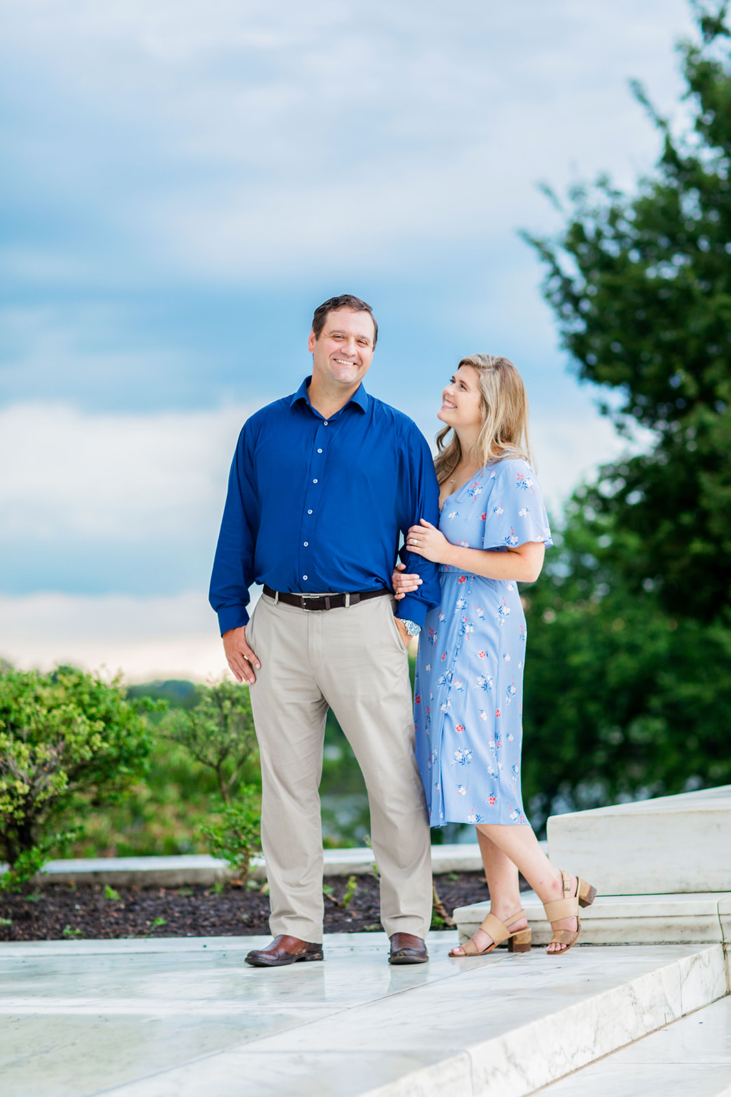 Kathryn Charlies Engagement Shoot at the Jefferson Memorial - Image Property of www.j-dphoto.com