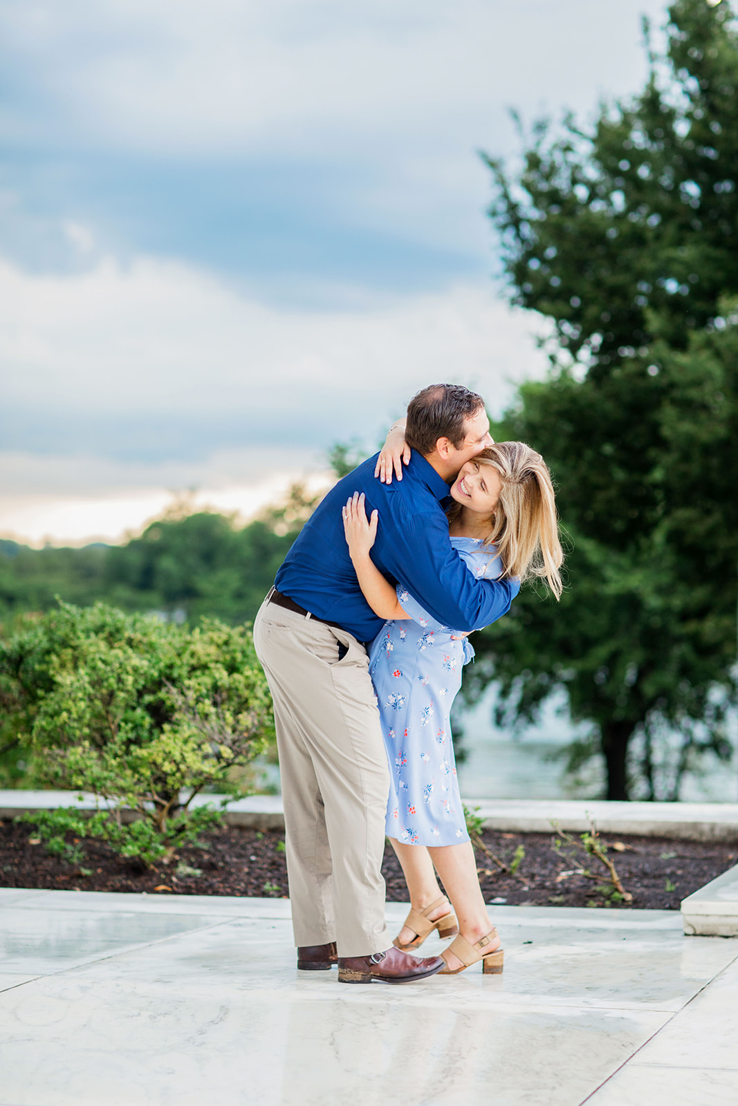 Kathryn Charlies Engagement Shoot at the Jefferson Memorial - Image Property of www.j-dphoto.com