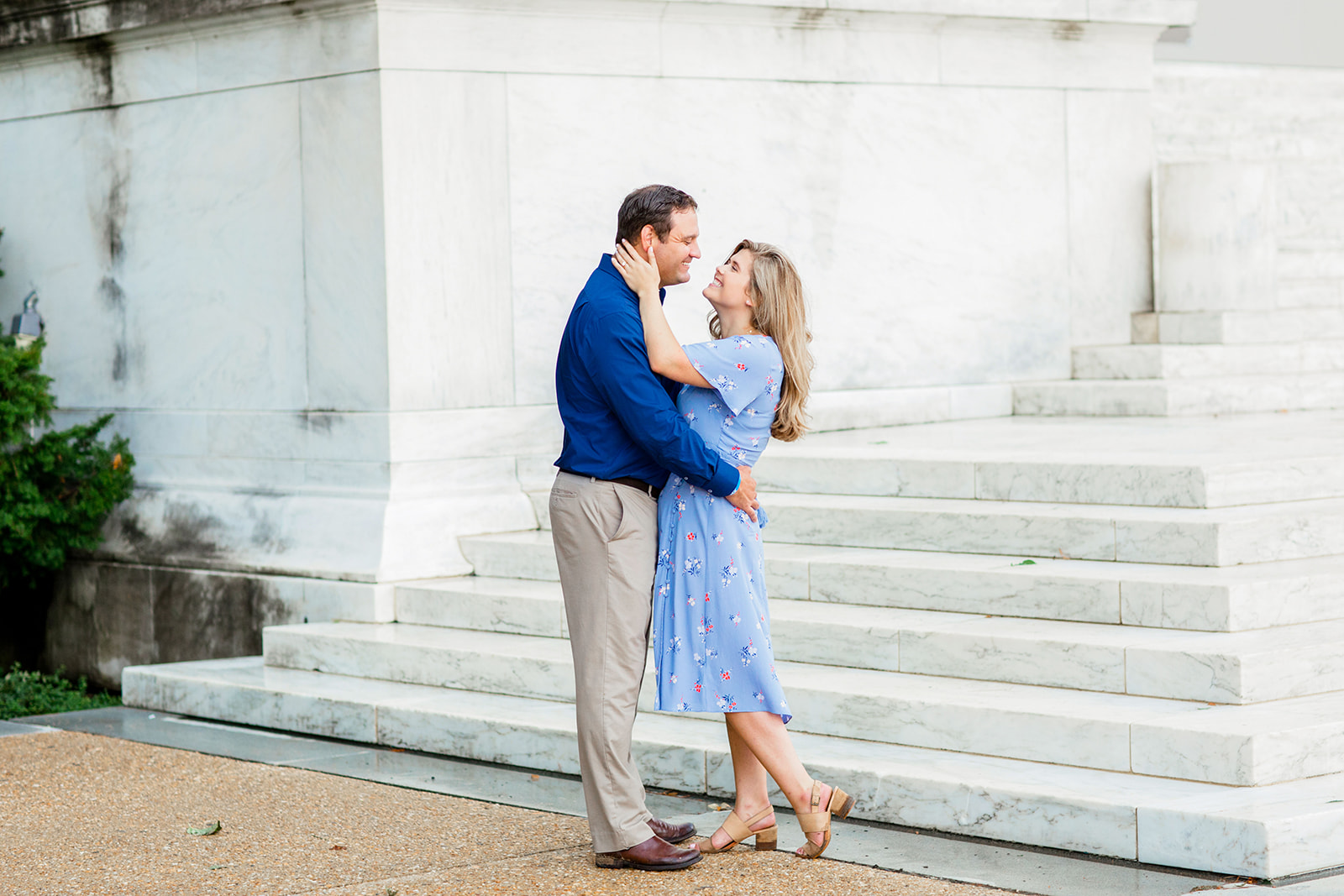 Kathryn Charlies Engagement Shoot at the Jefferson Memorial - Image Property of www.j-dphoto.com