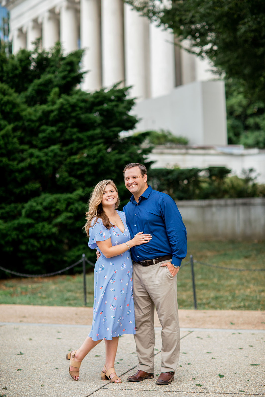 Kathryn Charlies Engagement Shoot at the Jefferson Memorial - Image Property of www.j-dphoto.com