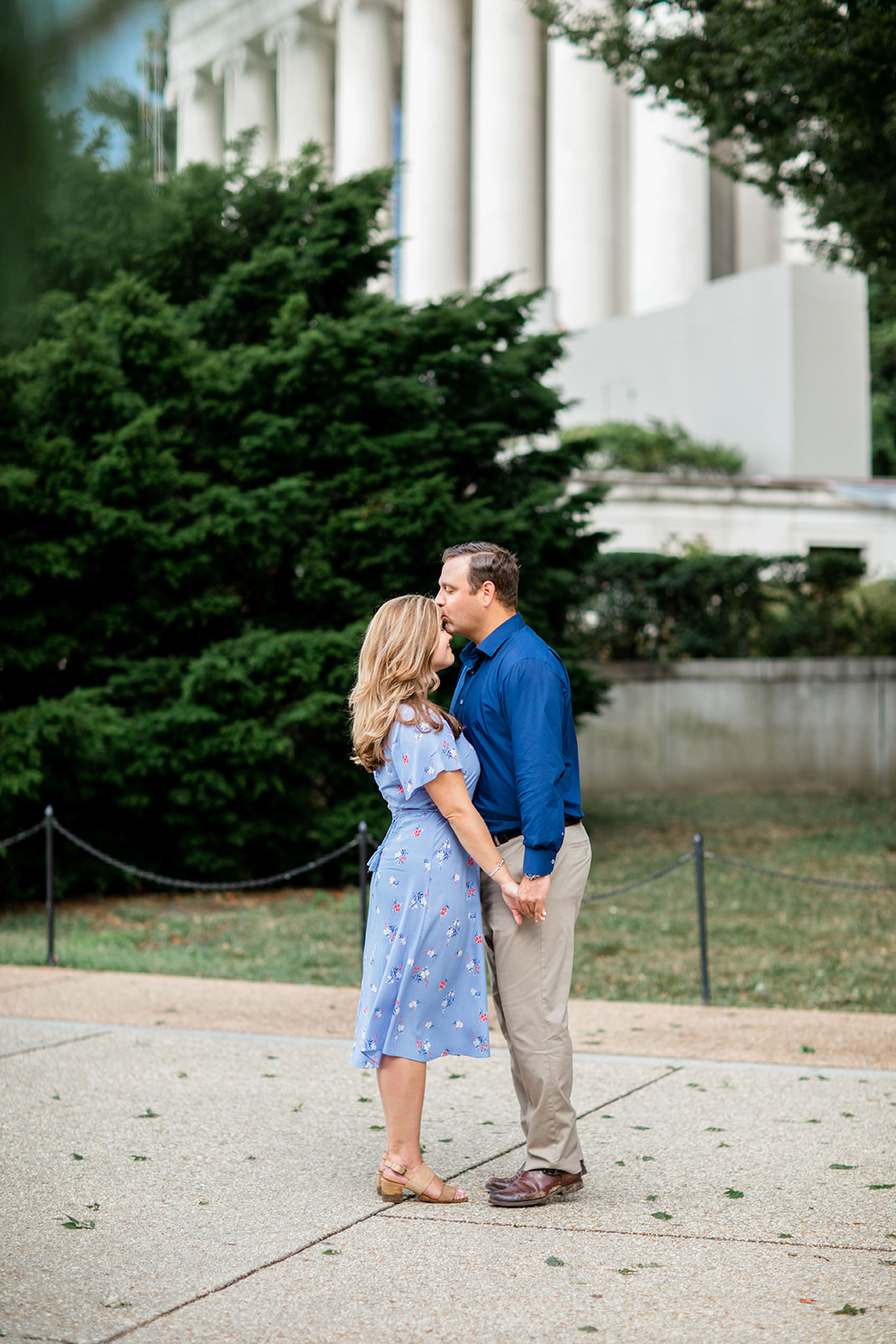 Kathryn Charlies Engagement Shoot at the Jefferson Memorial - Image Property of www.j-dphoto.com