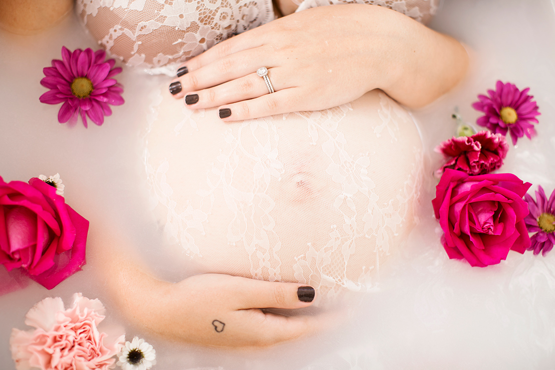 Abbys Flower Maternity Milk Bath - Image Property of www.j-dphoto.com