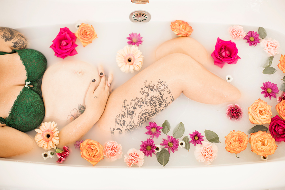 Abbys Flower Maternity Milk Bath - Image Property of www.j-dphoto.com