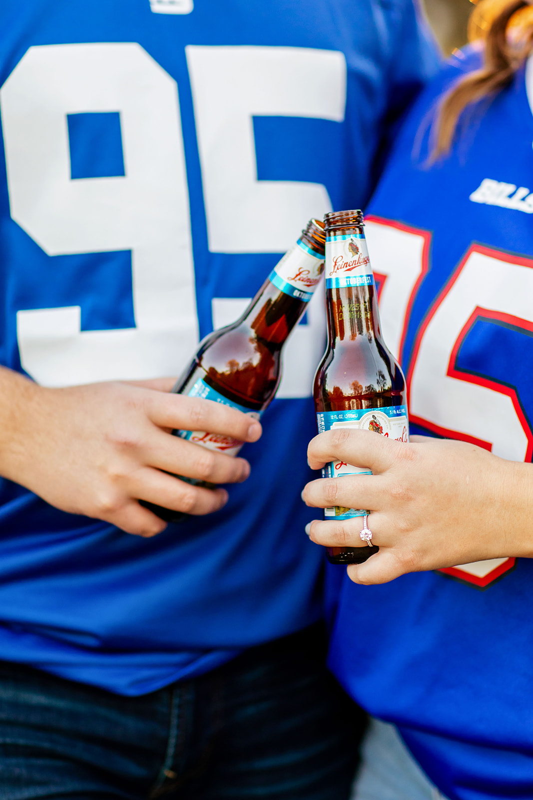 Beer  Football Themed Engagement Photo Shoot - Image Property of www.j-dphoto.com
