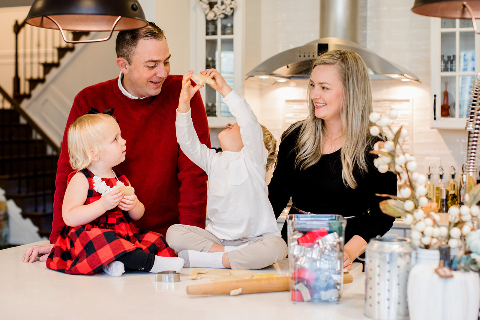 At Home Christmas Family Photos Baking Cookies And Smores J D Photo 