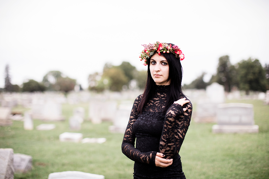 Stephanie  Brads Engagement Shoot in a Graveyard - Image Property of www.j-dphoto.com