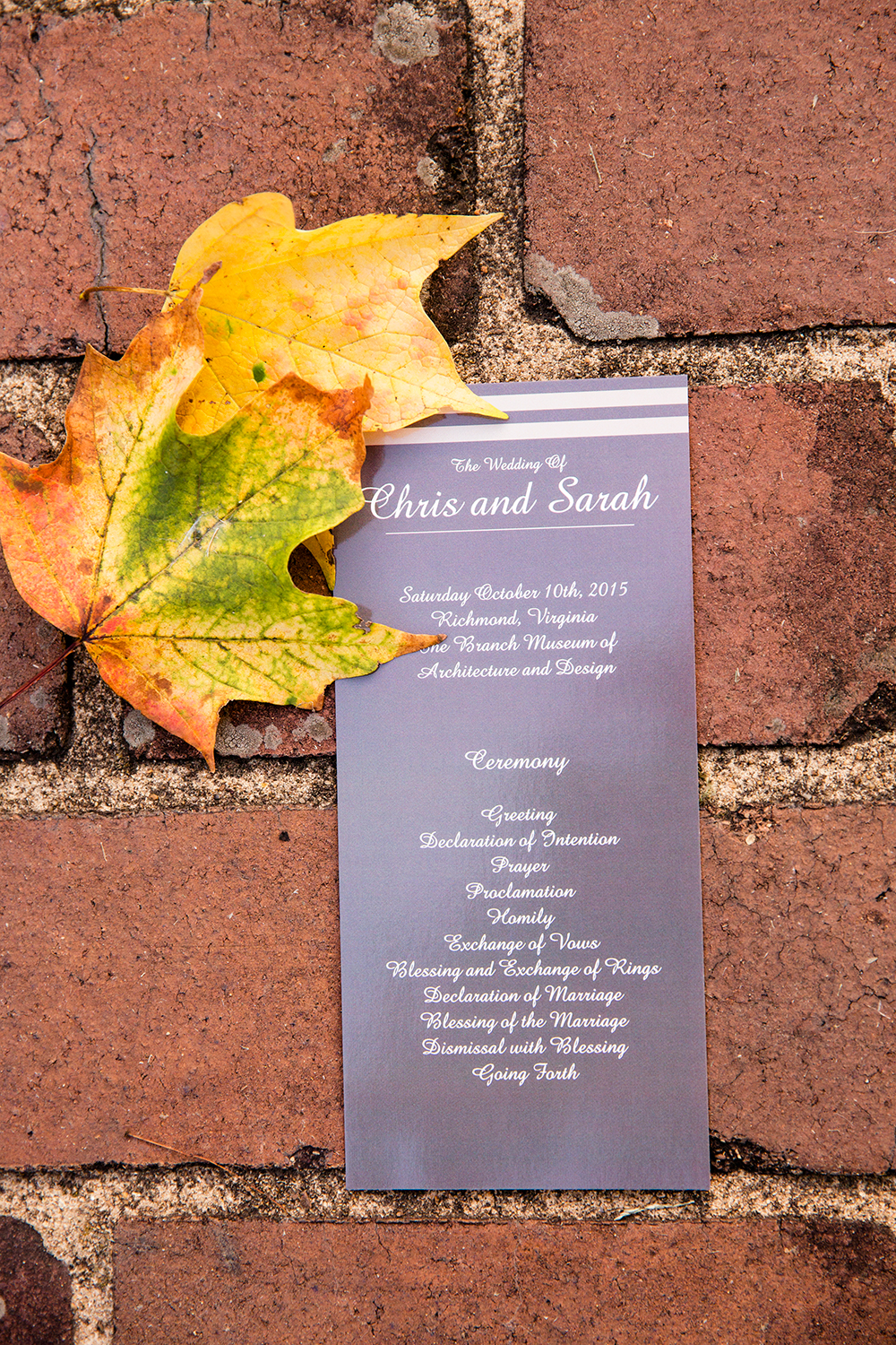 Sarah Chriss Fall Wedding at The Branch Museum - Image Property of www.j-dphoto.com
