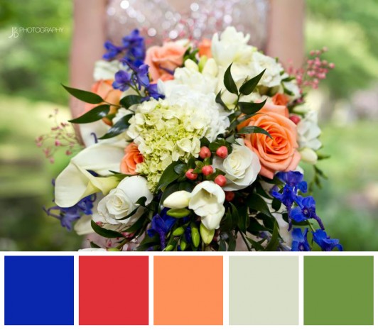 Wedding Day Color Palettes Inspired by Bouquets - Image Property of www.j-dphoto.com