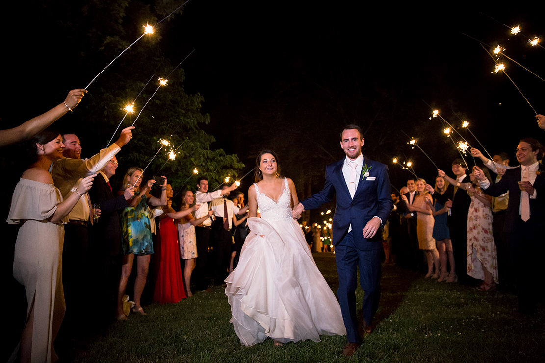 Sparkler Send off Tips and Tricks - Image Property of www.j-dphoto.com